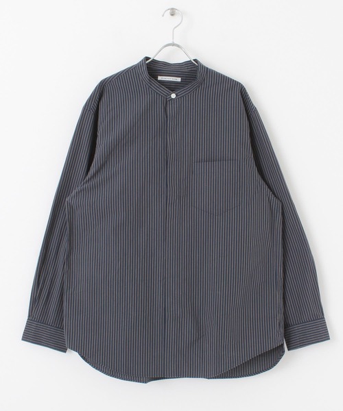 WORK NOT WORK URBAN RESEARCH（ワークノットワークアーバンリサーチ）の「WORK NOT WORK　Stripe Band collar Shirts（シャツ/ブラウス・メンズ・ベージュ/ブルー/ボルドー・MEDIUM/X-LARGE/SMALL/LARGE）」の14枚目の写真
