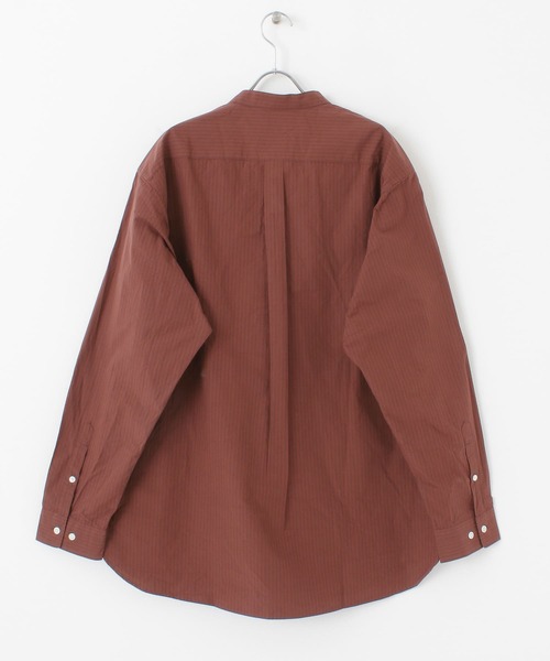 WORK NOT WORK URBAN RESEARCH（ワークノットワークアーバンリサーチ）の「WORK NOT WORK　Stripe Band collar Shirts（シャツ/ブラウス・メンズ・ベージュ/ブルー/ボルドー・MEDIUM/X-LARGE/SMALL/LARGE）」の19枚目の写真