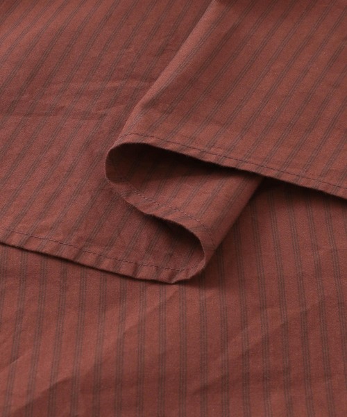 WORK NOT WORK URBAN RESEARCH（ワークノットワークアーバンリサーチ）の「WORK NOT WORK　Stripe Band collar Shirts（シャツ/ブラウス・メンズ・ベージュ/ブルー/ボルドー・MEDIUM/X-LARGE/SMALL/LARGE）」の20枚目の写真