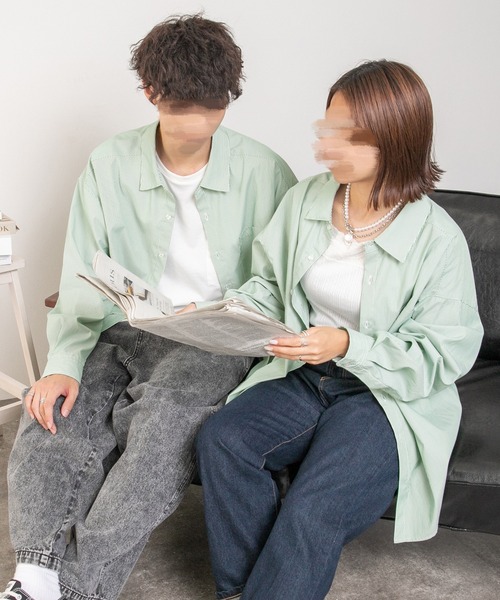 PairPair（ペアペア）の「アソートレギュラーシャツ(ユニセックス)（シャツ/ブラウス・メンズ・オフホワイト/ベージュ系その他/グリーン系その他/ブルー系その他/スミクロ・FREE）」の4枚目の写真