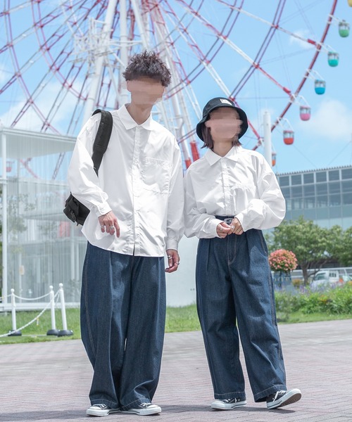 PairPair（ペアペア）の「アソートレギュラーシャツ(ユニセックス)（シャツ/ブラウス・メンズ・オフホワイト/ベージュ系その他/グリーン系その他/ブルー系その他/スミクロ・FREE）」の6枚目の写真