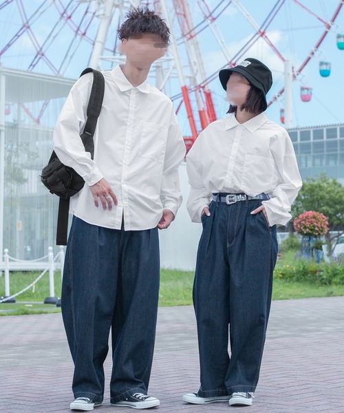 PairPair（ペアペア）の「アソートレギュラーシャツ(ユニセックス)（シャツ/ブラウス・メンズ・オフホワイト/ベージュ系その他/グリーン系その他/ブルー系その他/スミクロ・FREE）」の8枚目の写真