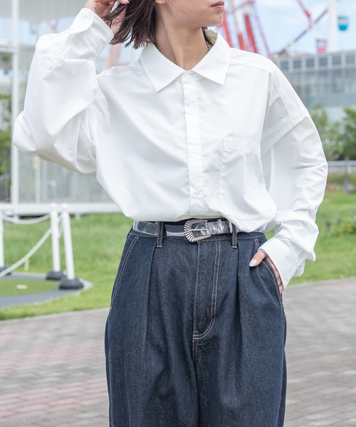 PairPair（ペアペア）の「アソートレギュラーシャツ(ユニセックス)（シャツ/ブラウス・メンズ・オフホワイト/ベージュ系その他/グリーン系その他/ブルー系その他/スミクロ・FREE）」の10枚目の写真