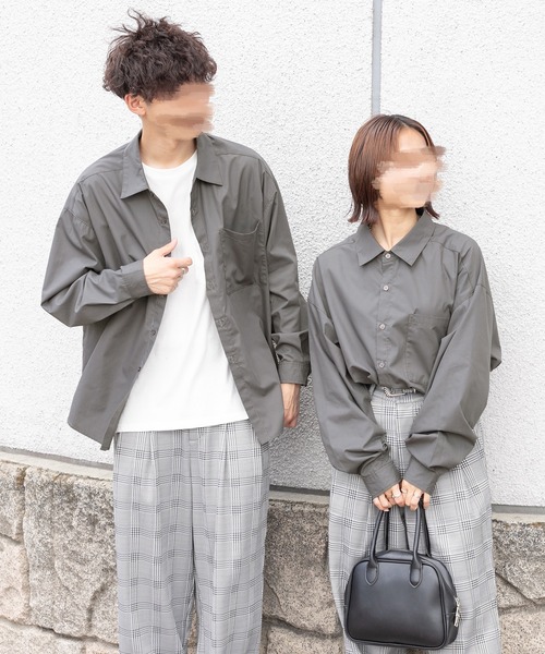 PairPair（ペアペア）の「アソートレギュラーシャツ(ユニセックス)（シャツ/ブラウス・メンズ・オフホワイト/ベージュ系その他/グリーン系その他/ブルー系その他/スミクロ・FREE）」の19枚目の写真