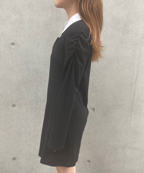 Crea titty&Co. PETIT（クレアティティーアンドコープチ）の「【Crea titty&Co.PETIT】デコルテオープンミニワンピース（ワンピース・レディース・ブラック・FREE）」の4枚目の写真