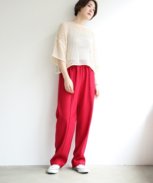 notch.（ノッチ）の「センターシームイージーパンツ（その他パンツ・レディース・ブラック/グリーン/ブルー/ライトパープル/レッド/ライム・M/TM）」の20枚目の写真