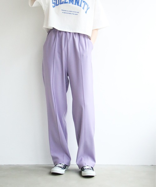 notch.（ノッチ）の「センターシームイージーパンツ（その他パンツ・レディース・ブラック/グリーン/ブルー/ライトパープル/レッド/ライム・M/TM）」の7枚目の写真