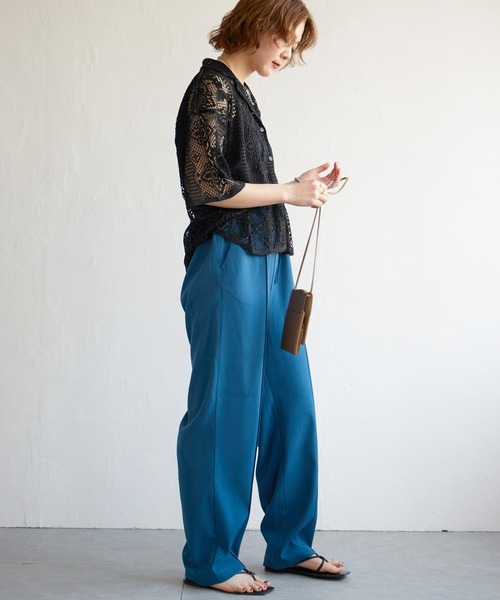 notch.（ノッチ）の「センターシームイージーパンツ（その他パンツ・レディース・ブラック/グリーン/ブルー/ライトパープル/レッド/ライム・M/TM）」の15枚目の写真