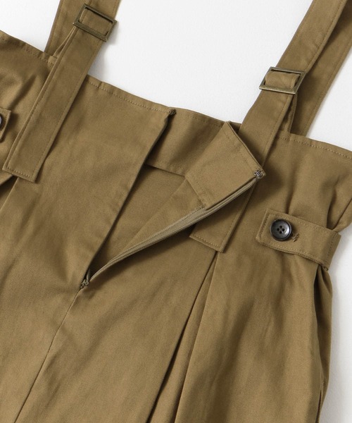 F by ROSSO（エフバイロッソ）の「F by ROSSO　ツイルワイドオールインワン（サロペット/オーバーオール・レディース・ネイビー/ベージュ・38/36）」の9枚目の写真