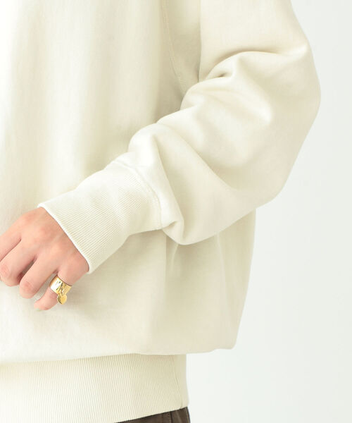 BEAMS BOY（ビームスボーイ）の「WAREHOUSE & CO. / 2nd HAND CREW SWEAT（スウェット・レディース・オフホワイト/ターコイズブルー・L）」の4枚目の写真
