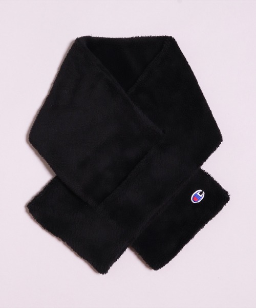 Champion(チャンピオン)の「(LF)【Champion】ブランド マーク ボア フリース 差し込み マフラー(マフラー・レディース・ブラック/ベージュ/グレー/オフホワイト・ONE SIZE)」の7枚目の写真