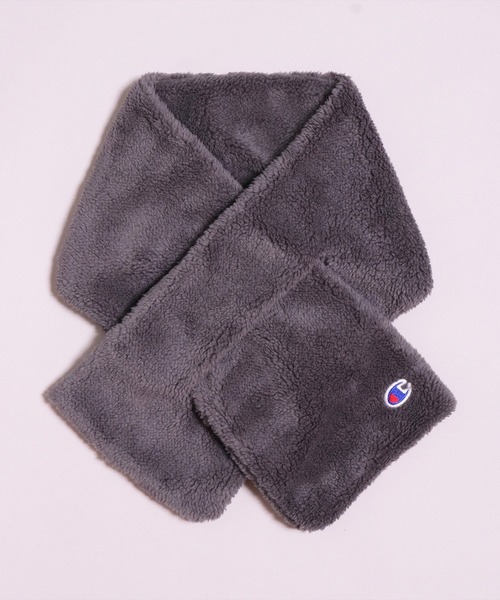 Champion(チャンピオン)の「(LF)【Champion】ブランド マーク ボア フリース 差し込み マフラー(マフラー・レディース・ブラック/ベージュ/グレー/オフホワイト・ONE SIZE)」の8枚目の写真