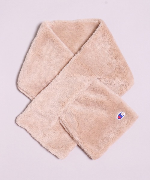 Champion(チャンピオン)の「(LF)【Champion】ブランド マーク ボア フリース 差し込み マフラー(マフラー・レディース・ブラック/ベージュ/グレー/オフホワイト・ONE SIZE)」の11枚目の写真