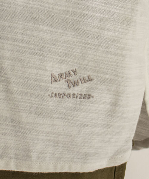 ARMY TWILL（アーミーツイル）の「【ARMY TWILL/アーミーツイル】コットンスラブ スリーピングシャツ（シャツ/ブラウス・メンズ・オフホワイト/ダークブラウン・LARGE/MEDIUM）」の20枚目の写真