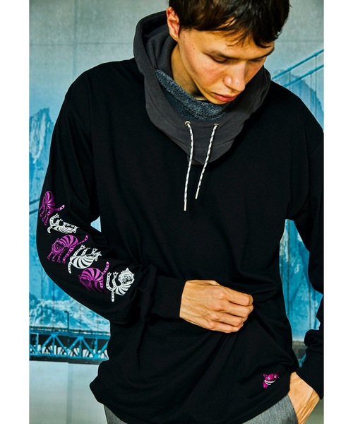 AlexanderLeeChang（アレキサンダーリーチャン）の「YOSHI47 HOOD WARMER（ネックウォーマー/スヌード・メンズ・ブラック/オレンジ/チャコール・ONESIZE）」の17枚目の写真