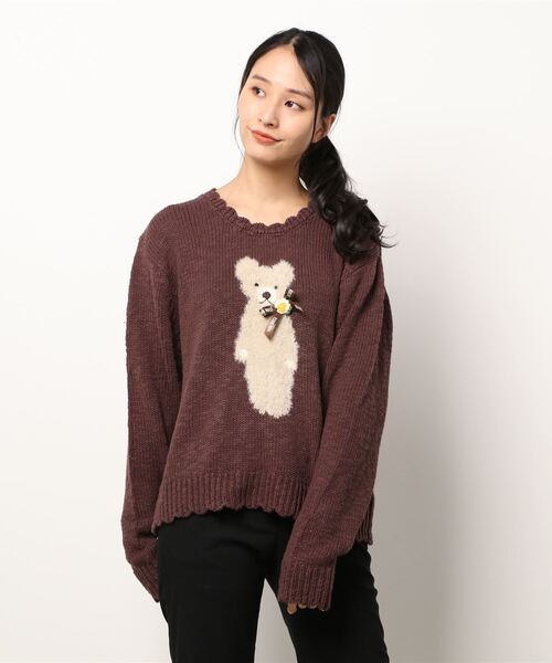 PINK HOUSE（ピンクハウス）の「ひなぎくテディモチーフニット（ニット