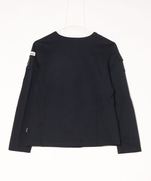 AVIREX(アヴィレックス)の「【WEB限定】Vネックファテーグ ロングスリーブティーシャツ/ V-NECK FATIGUE T-SHIRT(Tシャツ/カットソー・レディース・ホワイト/ネイビー/Black/ブラック・SMALL/LARGE/MEDIUM)」の5枚目の写真