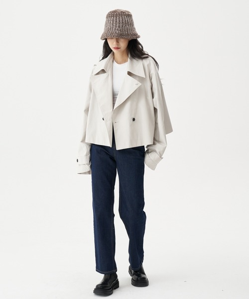 FEKETE(フェケテ)の「FEKETE 2WAY SHORT TRENCH JACKET(トレンチコート・メンズ・ブラック/グレー・FREE)」の21枚目の写真