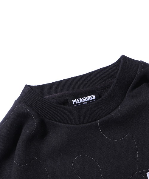 PLEASURES（プレジャー）の「PLEASURES/プレジャーズ PIECES REFLECTIVE CREWNECK クルー スウェット パズル リフレクター仕様 ワンポイントロゴ（スウェット・メンズ・ブラック/ブルー・M/XL/L）」の7枚目の写真
