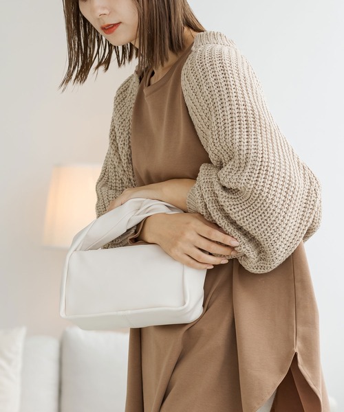 ZAKKA-BOX(ザッカボックス)の「ツイストハンドルスクエアミニボストンバッグ(ボストンバッグ・レディース・グリーン/アイボリー/ブラック・FREE)」の10枚目の写真