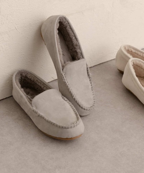 RODE SKO（ロデスコ）の「エコファースリッポン（スリッポン・レディース・ブラック/ベージュ/グレー/オフホワイト・38/37）」の4枚目の写真