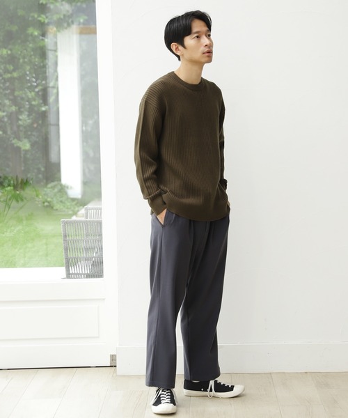 LAKOLE(ラコレ)の「アクリルストレッチ針抜きニットプルオーバー / 959036(ニット/セーター・メンズ・アイボリー/チャコール/カーキブラウン/スカイブルー・MEDIUM/LARGE)」の9枚目の写真
