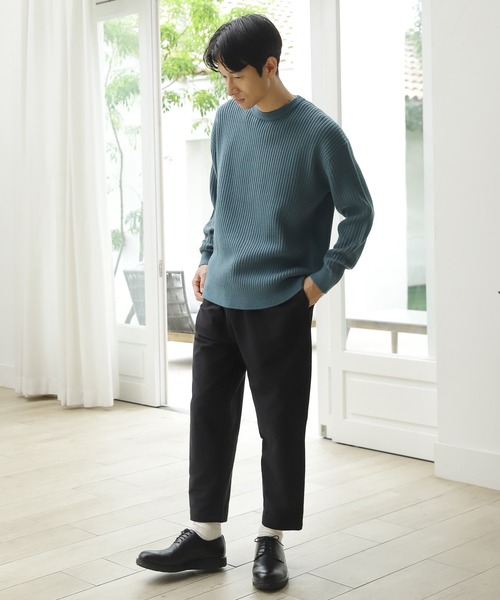 LAKOLE(ラコレ)の「アクリルストレッチ針抜きニットプルオーバー / 959036(ニット/セーター・メンズ・アイボリー/チャコール/カーキブラウン/スカイブルー・MEDIUM/LARGE)」の13枚目の写真