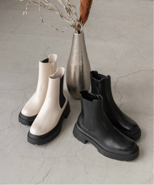 RANDA（ランダ）の「ストレスフリー/チェルシーブーツ（ブーツ・レディース・ブラック/ベージュ/アイボリー・LL/S/M/L）」の16枚目の写真