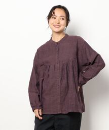 ダブルガーゼヨークギャザーブラウス