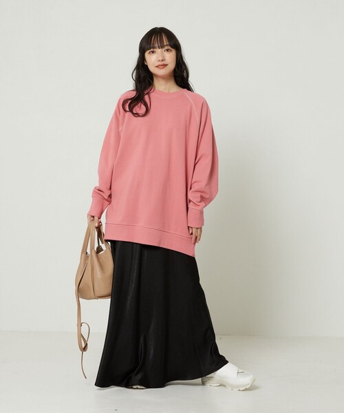 FREAK'S STORE（フリークスストア）の「ドルマン配色スウェット（スウェット・レディース・ブラック/グリーン/ピンク・ﾌﾘ-）」の9枚目の写真