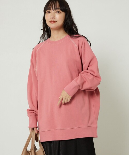 FREAK'S STORE（フリークスストア）の「ドルマン配色スウェット（スウェット・レディース・ブラック/グリーン/ピンク・ﾌﾘ-）」の12枚目の写真