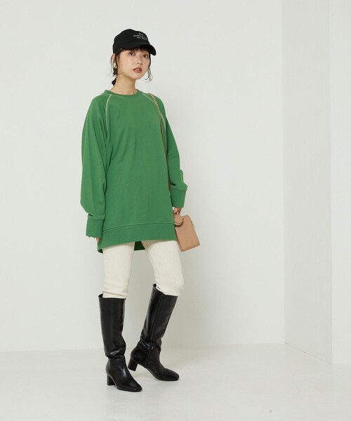 FREAK'S STORE（フリークスストア）の「ドルマン配色スウェット（スウェット・レディース・ブラック/グリーン/ピンク・ﾌﾘ-）」の15枚目の写真