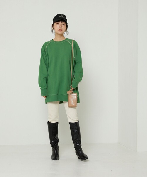 FREAK'S STORE（フリークスストア）の「ドルマン配色スウェット（スウェット・レディース・ブラック/グリーン/ピンク・ﾌﾘ-）」の18枚目の写真