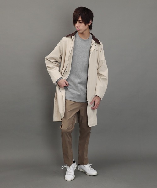 air tokyo sellection(エアートウキョウセレクション)の「ツイル衿 コーデュロイコート(ステンカラーコート・メンズ・ブラック/カーキ/キナリ・MEDIUM/LARGE)」の9枚目の写真