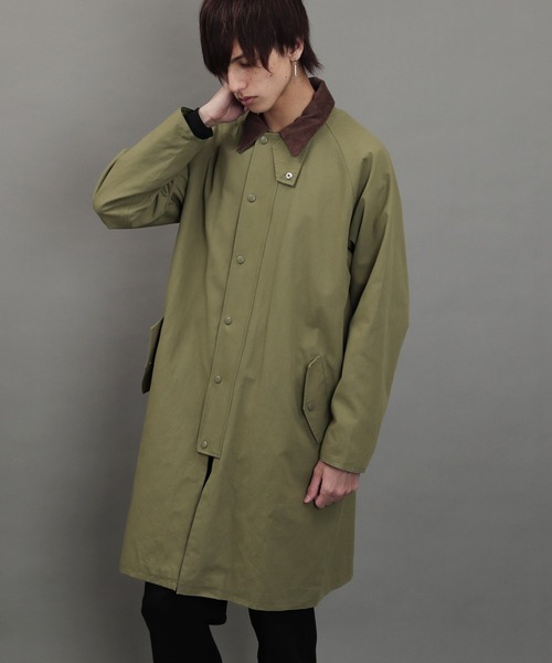 air tokyo sellection(エアートウキョウセレクション)の「ツイル衿 コーデュロイコート(ステンカラーコート・メンズ・ブラック/カーキ/キナリ・MEDIUM/LARGE)」の16枚目の写真