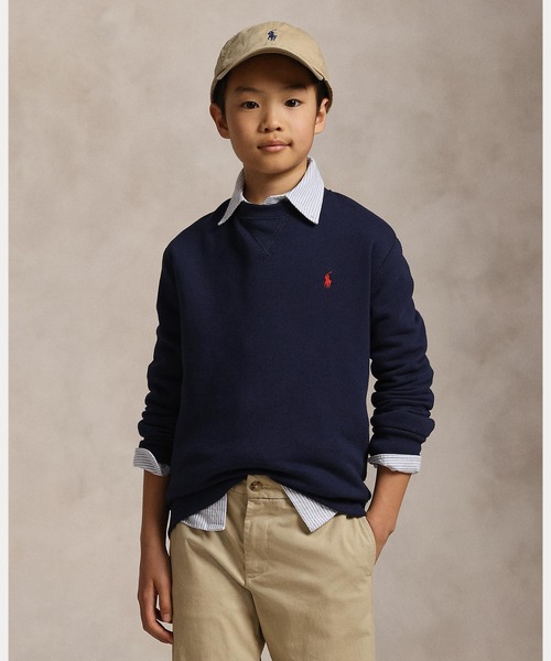 POLO RALPH LAUREN CHILDRENSWEAR(ポロ ラルフ ローレン チルドレンズウェア)の「コットンブレンドフリース スウェットシャツ(スウェット・キッズ・ネイビー系1・S/M/L/XL)」の1枚目の写真