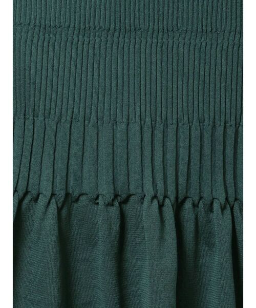 MERCURYDUO（マーキュリーデュオ）の「シャーリングニットワンピース（ワンピース・レディース・ブラック/ダークグリーン/ベージュ・FREE）」の6枚目の写真