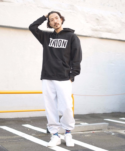 UNION/ユニオン】TEAM HOODIE / ロゴスウェットプルパーカー