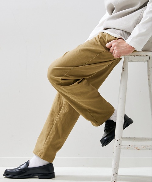 417 EDIFICE（フォーワンセブンエディフィス）の「【CAVE】 ベーシック イージーパンツ（チノパンツ・メンズ・ホワイト/ベージュ/カーキ/ネイビー・SMALL/MEDIUM/LARGE）」の12枚目の写真