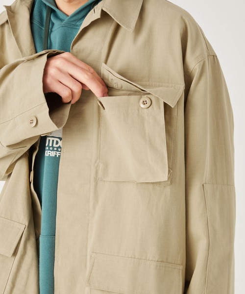 KRIFF MAYER（クリフメイヤー）の「リップストップBDUシャツJK（その他アウター・メンズ・ネイビー/カラフル/ベージュ/その他5/カーキ・MEDIUM/X-LARGE/LARGE）」の14枚目の写真