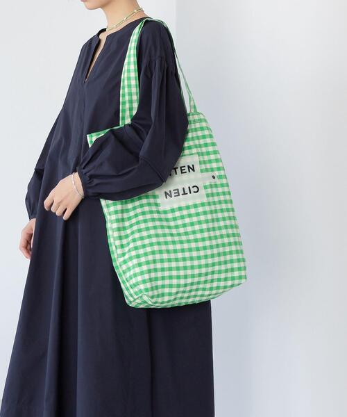 CITEN（シテン）の「＜CITEN（シテン）＞くるくるパッチンチェック トートバッグ（トートバッグ・レディース・イエロー/ブラック/ケリー・FREE）」の10枚目の写真