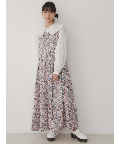 merry jenny（メリージェニー）の「flowerテイアードワンピース（ワンピース・レディース・ピンク/ブルー・FREE）」の3枚目の写真