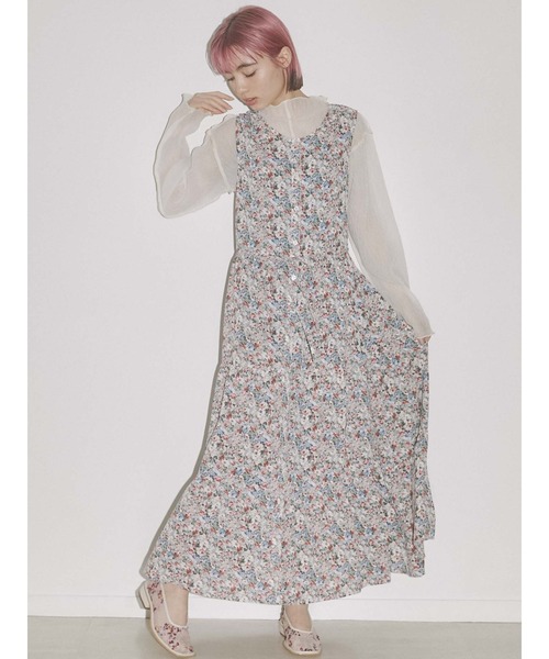 merry jenny（メリージェニー）の「flowerテイアードワンピース（ワンピース・レディース・ピンク/ブルー・FREE）」の16枚目の写真