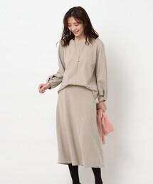 ◆【WEB限定カラーあり/洗える】変形パフスリーブセットアップ