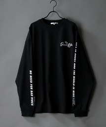 SITRY | oversize sleeve print long sleeve T-shirt/オーバーサイズ 袖プリント ロングスリーブTシャツ(Tシャツ/カットソー)