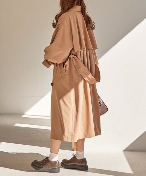 Heather（ヘザー）の「HEユルトレンチミドル丈コート　260931（トレンチコート・レディース・ライトベージュ/グリーン/キャメル・FREE）」の20枚目の写真