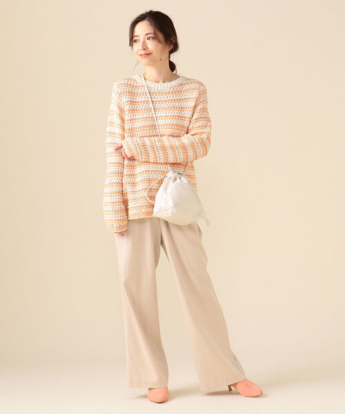 Demi-Luxe BEAMS（デミルクス ビームス）の「Demi-Luxe BEAMS / フィブリル ベイカーパンツ（その他パンツ・レディース・ブラック/ピンクベージュ・38/36/34）」の5枚目の写真