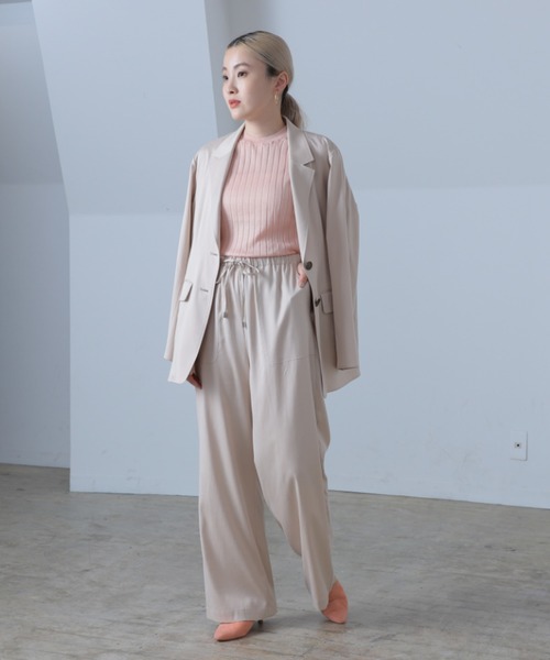 Demi-Luxe BEAMS（デミルクス ビームス）の「Demi-Luxe BEAMS / フィブリル ベイカーパンツ（その他パンツ・レディース・ブラック/ピンクベージュ・38/36/34）」の13枚目の写真