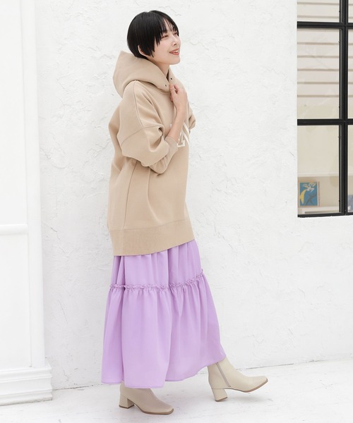 LAKOLE（ラコレ）の「ティアードマキシスカート / 263741（スカート・レディース・オフホワイト/ブラック/ラベンダー・SMALL/MEDIUM）」の19枚目の写真