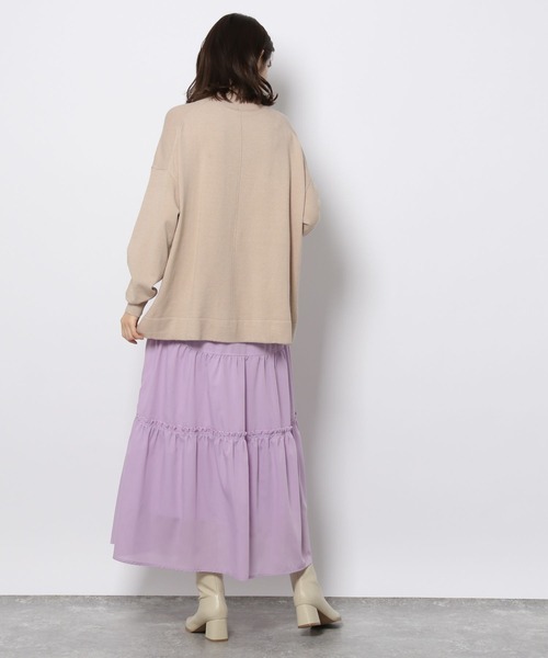 LAKOLE（ラコレ）の「ティアードマキシスカート / 263741（スカート・レディース・オフホワイト/ブラック/ラベンダー・SMALL/MEDIUM）」の16枚目の写真